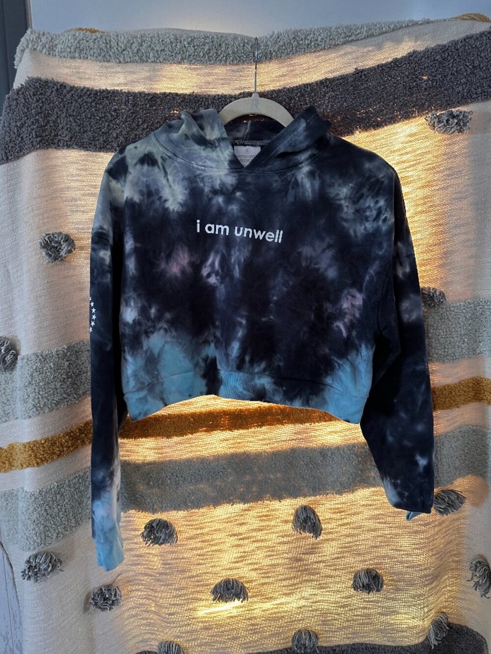 Barstool Sports Call Her Daddy "I Am Unwell" Cropped Tie-Dye Hoodie - Medium